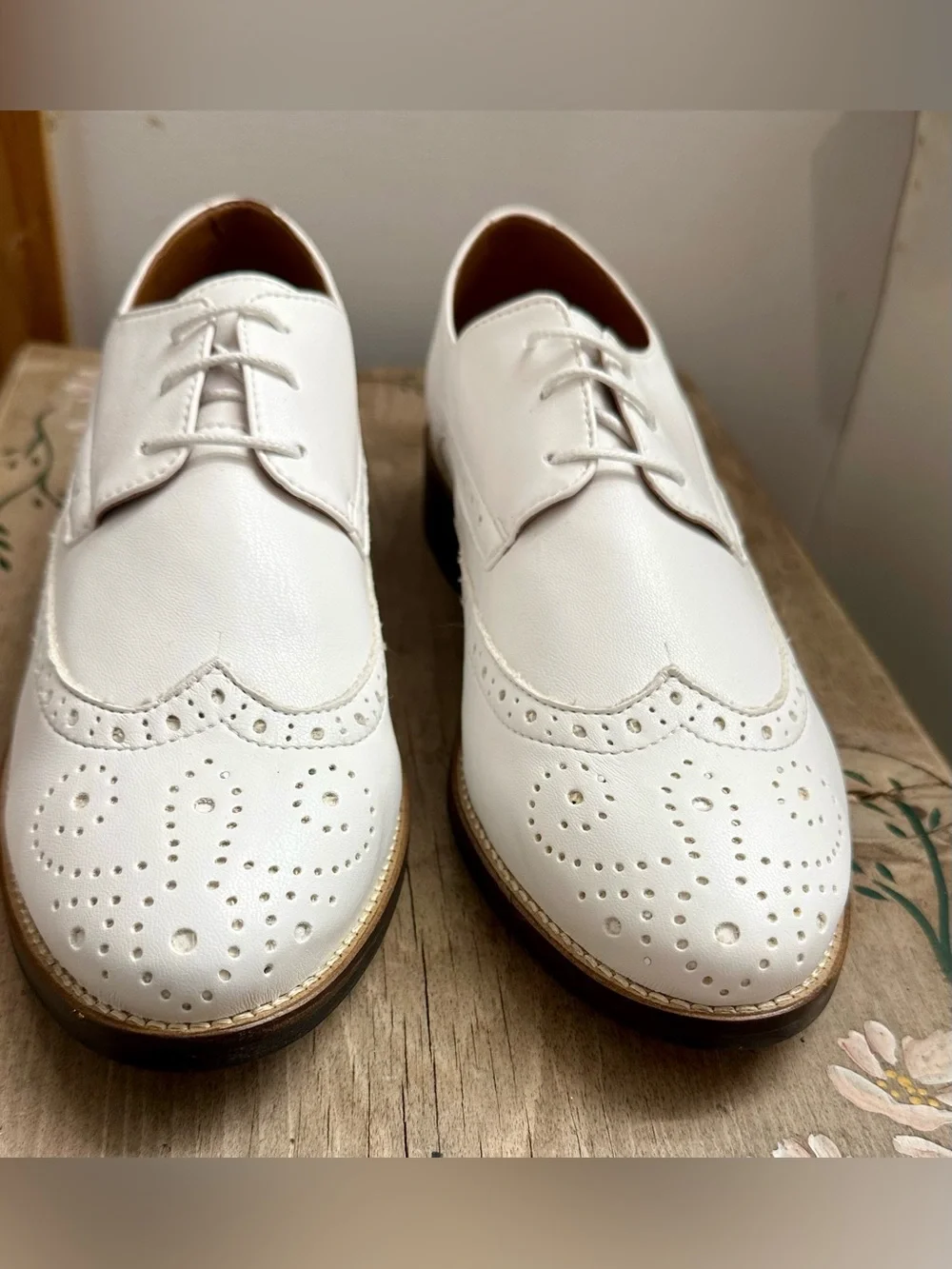 White Men's Wingtip Derby Oxfords